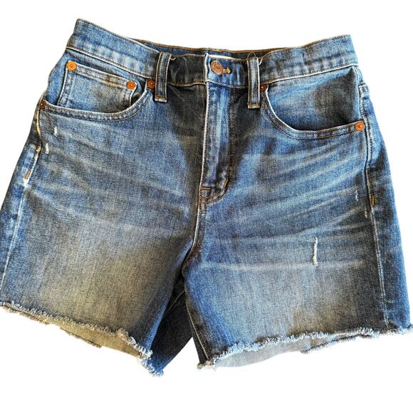 Madewell Pants - Madewell High Rise Denim Shorts Size 24 Blue Cut Off Jean Shorts